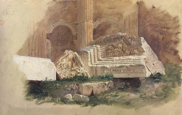 Frederic E.Church Interior of the Temple of Bacchus,Baalbek,Syria oil painting image